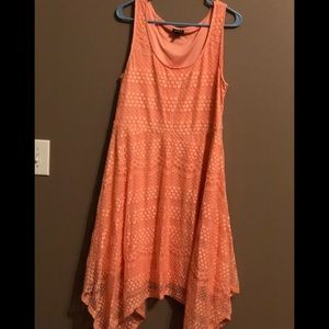 Peach lacy dress